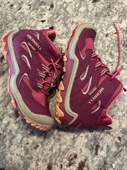 merrell waterproof big kids us size 2 eu 33 hiking boots Red Pink Youth Shoes