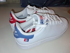 Adidas Stan Smith No Creases Primegreen Red White Blue Youth Size 4