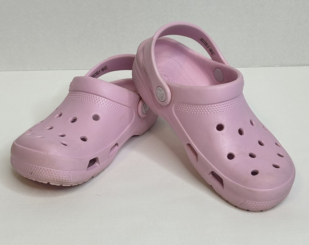 Crocs Clog Iconic Comfort Shoe Pink Size US J 3 Junior 3 Kids Youth Girls