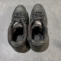 Nike Air Max 90 Shoes Youth Size 2.5Y Triple Black Leather Sneakers CD6867-001