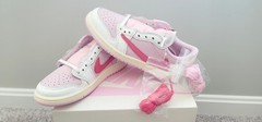 Travis Scott Jordan 1 Low OG SP (PS) Pink/White Unisex Kids US 1.5 New w/ Box