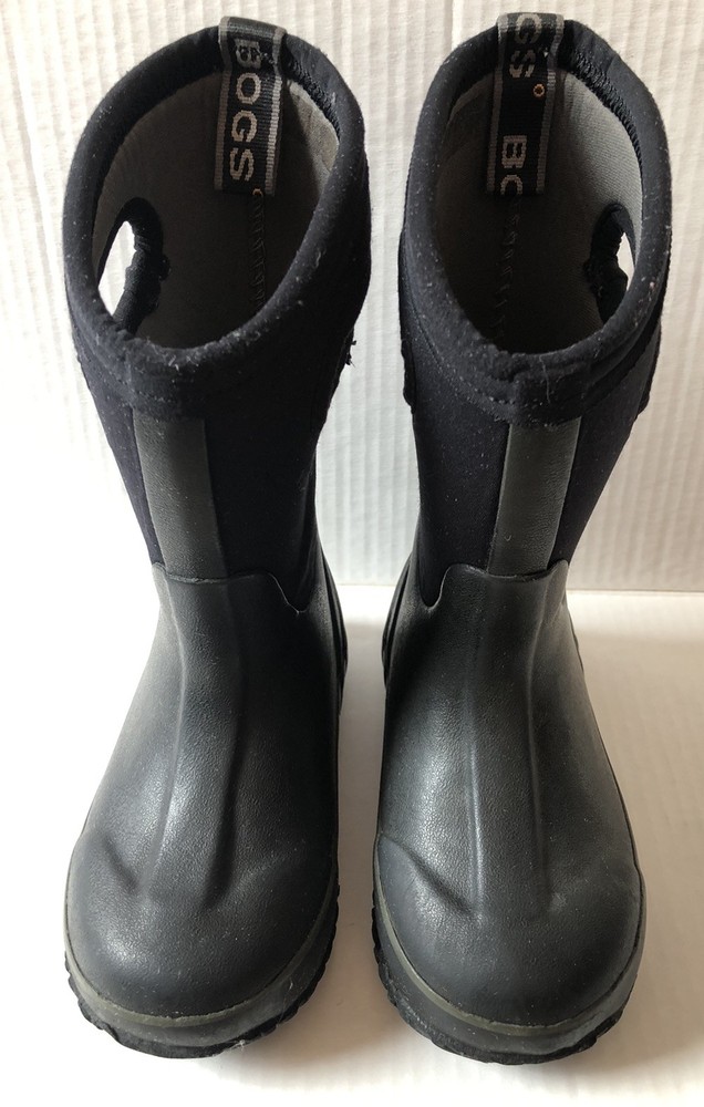 ✨ BOGS Kids 10 Black Classic High Black Pull-On Waterproof Rain Winter Boots ✨