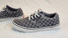 VANS Classic Checkered Low Tops Shoes Youth Size 5.5 EU 37 Gray & Dark Gray