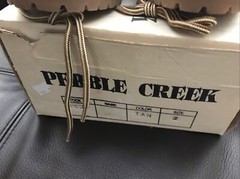 pebble creek construction Tan Leather boots Kids Size 3