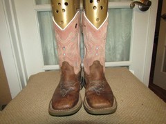 Cody James Inlay BBSC1943 Brown Pull On Square Toe Western Boots Kids Size 13