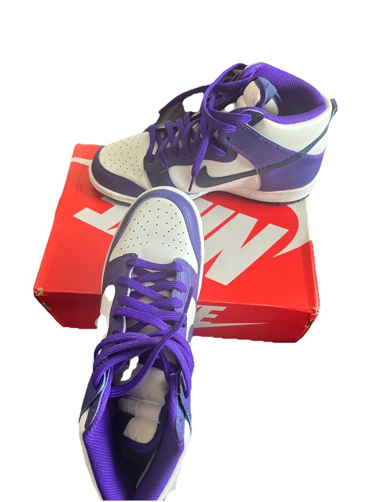 Nike Dunk High Electro Purple – Navy Basketball Sneakers DH9751-100 Size 7Y