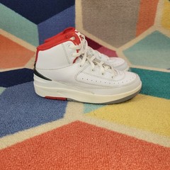 Jordan 2 Retro White Red Black Sneakers Mid Top Basketball Shoes DQ8563-101