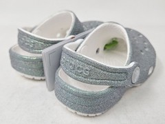 Crocs Classic Iridescent Glitter Clogs, Little Kids/Toddler, 210985-100, NEW!