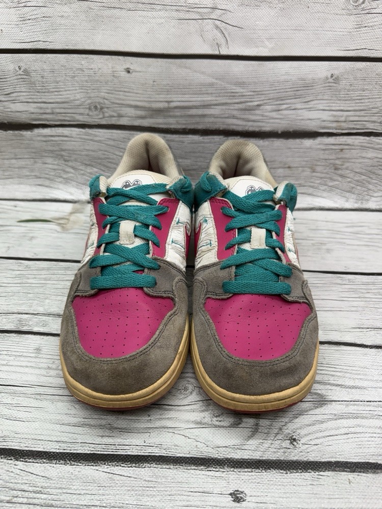Nike 6.0 Mogan 2 GS Grey Pink Teal Skate Shoes Size 5Y Vintage 2009 386652-005