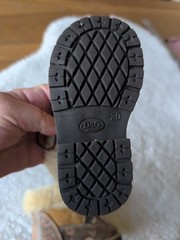 DOLCE & GABBANA DG Logo Shearling Brown Boots Sz 20 EU Sz 5 US Toddlers Kids