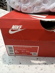 Nike Air Max 270 React Triple White Running Shoes BQ0103-100 Size 6Y