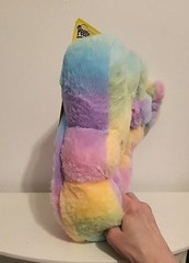 Peeps Bunny Rainbow Color Slippers & Headband Set Girls or Boys Shoe Size M 13/1