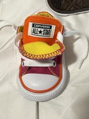Converse Chuck Taylor All Star Double Tongue Raspberry Orange Boys Girls 2 EUC