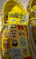 Hey Dude Wally Y Spongebob Silly Faces Yellow Shoes Size US: J4 EU: 36
