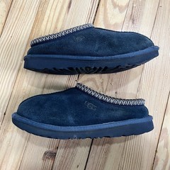 UGG Tasman Navy Blue Suede Shearling Slippers Kids Size 3 1019066K casual slipon
