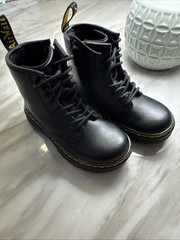 Dr. Martens Juniors Size 10 Air Walk Leather Boots Zip Side 1460 Zavala