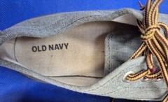 Old Navy Gray Stonewashed Canvas Sneakers Kids 4