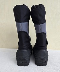 LL Bean Boots Kids Size 5 Black Gray Winter Waterproof Snow Insulated Outdoor