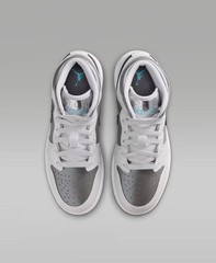 Nike Air Jordan 1 Mid SE GS Photon Dust Flat Pewter Black Blue Chill HV4400-014