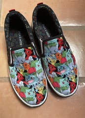 Pokémon Youth Size 5 Slip-on Sneakers Shoes Pikachu & Friends Print, Ground Up