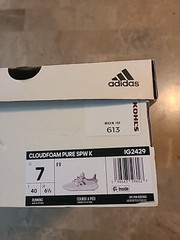 ADIDAS IG2429 Cloudfoam Pure Spw Running Shoes Kids Size US 7 Cloud White