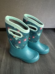 Bogs Kids Neo Classic Boot Good Dino Print – Teal, Size 10 Little Kid