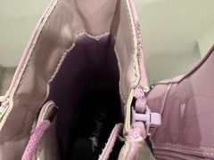 Pink/Lavender Studded Ankle Booties with Lace Up and Side Zip
