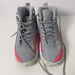 Jordan 23 Flight Retro Mid Grey Racer Pink White Lace Up Size 6.5Y 2019