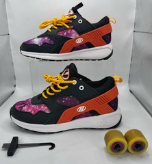 Heelys Force Skate Shoes Galaxy Black Orange Youth Size 5 HE100975