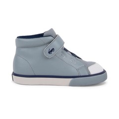 See Kai Run Basics Drew Gray/Blue Hightop Sneaker Size 8 Child KSN410U164