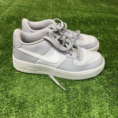 Nike Air Force 1 Wolf Grey White Platinum Trainers Sz 5Y Wmns 6.5 FV5948 005