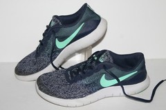 NIke Flex Contact Running Shoes, #917937-401, Navy/Lt Blue, Youth US 5Y