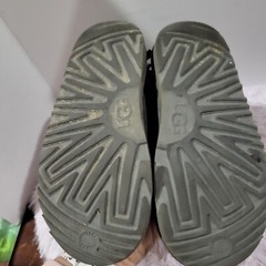 UGG Australia Bailey Bow II Gray Sheepskin Winter Boots Kids Youth S 1 See Pics