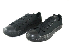 CONVERSE CHUCK TAYLOR ALL STAR 314786F BLACK MONO CANVAS SHOE KIDS (PS) CASUAL