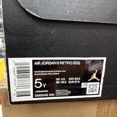 Size 5 (GS) – Jordan 6 Retro Mid Washed Denim 2022