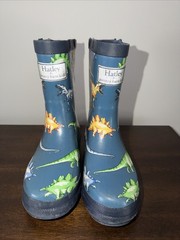 Hatley + Pottery Barn Kids Sz 11 Reptiles Blue Multi Dinos Rainboots No Handles