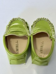 Kid’s Trumpette Size 3 Lime Green Patent Moccasins – Vintage Loafers Shoes Cute