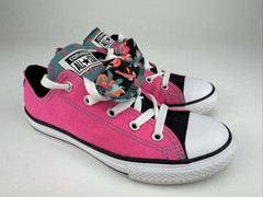 Converse Chuck Taylor All Star Double Tongue OX Hot Pink Shoes 654226F Sz 3 Y