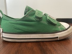 Converse All StarHook & Loop Low Top Green Sneaker Boys US Toddler 10 Preschool