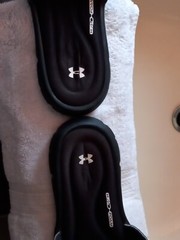 Under Armour 4D Slides Flip Flops Sandals Youth Kids Boys Girls Size 6 GUC