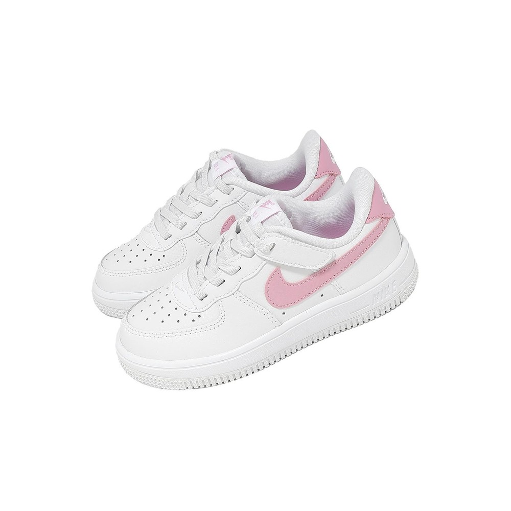 Nike Force 1 Low Easyon PS White Pink Rise Kids Preschool Casual Shoe IH4498-124