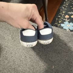 Converse All Star Navy White Sneaker Unisex Kids Logo Hook & Loop Strap