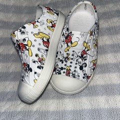Disney Native Mickey Mouse C5 Unisex Children’s Shoes White Slip-On Waterproof