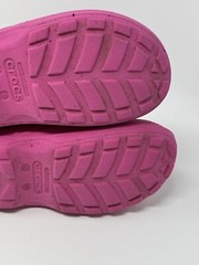 Crocs Handle It Rain Boots Hot Pink Size J3 Kids Youth Girls Waterproof Pull-On