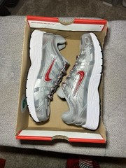 Size 6Y – Nike P-6000 (GS) Metallic Silver/Gym Red (HV5064 002) No Lid