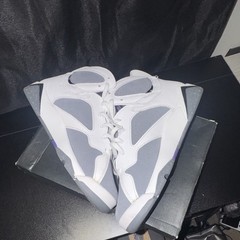 Jordan Air Jordan 7 Retro BG White Grey Purple High Top Leather 7Y DJ2777-100
