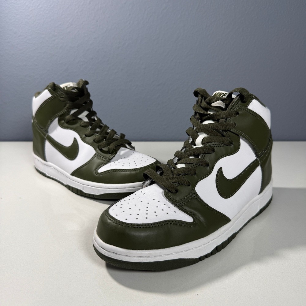 Nike Dunk High Cargo Khaki White Kids Sneakers 7Y DB2179-105 Olive Green Shoes