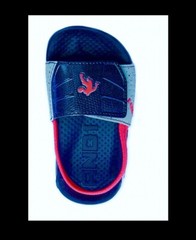 AND1 Toddler Sport Slide Comfort Sandal Size 9/10,tri-color : black/gray/coral