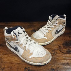 Nike Air Jordan 1 Mid SE Brushstroke (PS) Paint Splatter Youth 1 DA8007-100