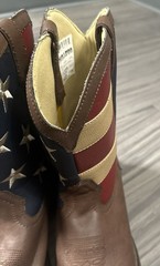 Durango 8″ Square Toe Patriotic Western Flag Boots BT245 Kids/Men US 7M UK 6